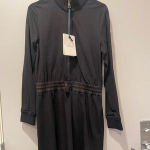 Moncler half zip knit long dress minidress